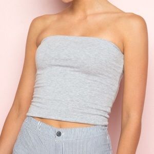 Brandy Melville Gray Tube Top